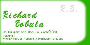 richard bobula business card